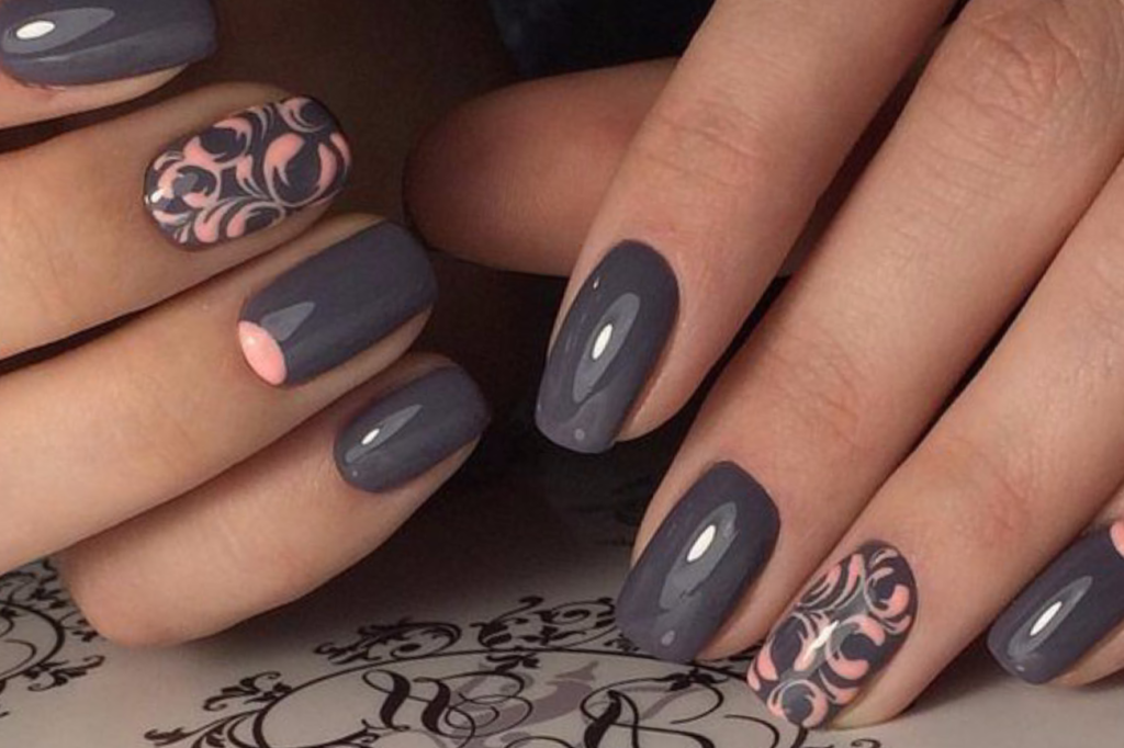 Длинные ногти. Темный маникюр | Nails